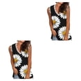 thumbnail image 3 of Sonducket Chaleco con cuello en V para mujer, jersey de encaje estampado, camiseta sin mangas para vacaciones en la playa, Top de verano a la moda, ropa tipo 8 METRO 2piezas Sonducket CBP339029, 3 of 5