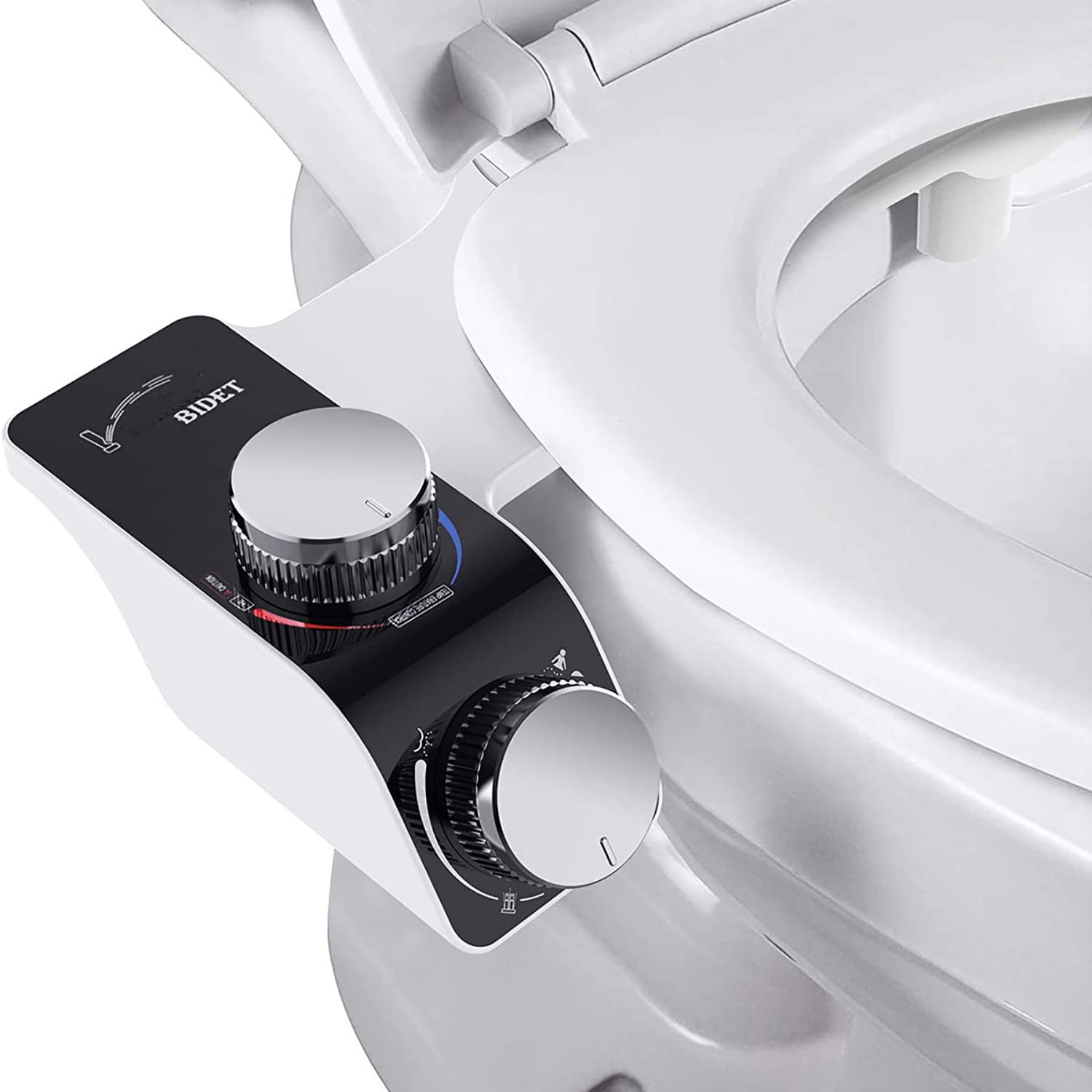 Bidet Toilet Seat Attachment,SelfCleaning DualNozzle, Cold & Warm