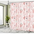 thumbnail image 4 of Ambesonne Floral Shower Curtain, Vintage Garden Print Classic, 69"Wx84"L, Blush Ivory, 4 of 4
