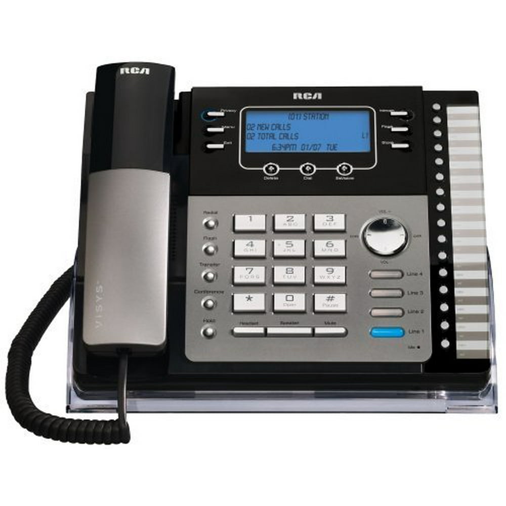Corded Phone Speaker, Rca Visys 4line Expandable Office Landline Phone
