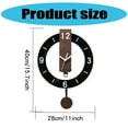 thumbnail image 3 of Contemporary Wall Mount Clock with PendulumsPrecisions Quartzs Mechanism Arabic Numerals Modern Homes Decors, 3 of 8