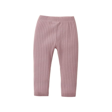 

Peyakidsaa Toddler Baby Basic Ribbed Sweater Leggings Infant Kids Footless Tights Bottom Top Pants