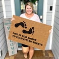 thumbnail image 2 of 16x24 Inch Coir Doormat Holder Mats for Front Door Summer Rug Outdoor Home Décor Doormat Entrance Door Mats for Entrance, Patio, High Traffic Areas, LIFE IS TOO SHORT TO FOLD FITTED SHEETS, 2 of 6