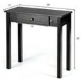 thumbnail image 2 of Gymax Table Console avec Tiroir pour Entrée Couloir Table d'Appoint en Bois Noir, 2 of 10