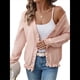thumbnail image 2 of Chaqueta de Punto Tipo Cárdigan para Mujer, Elegante y A , con Botones y Volantes, para Otoño e Invierno Rosa L, 2 of 9