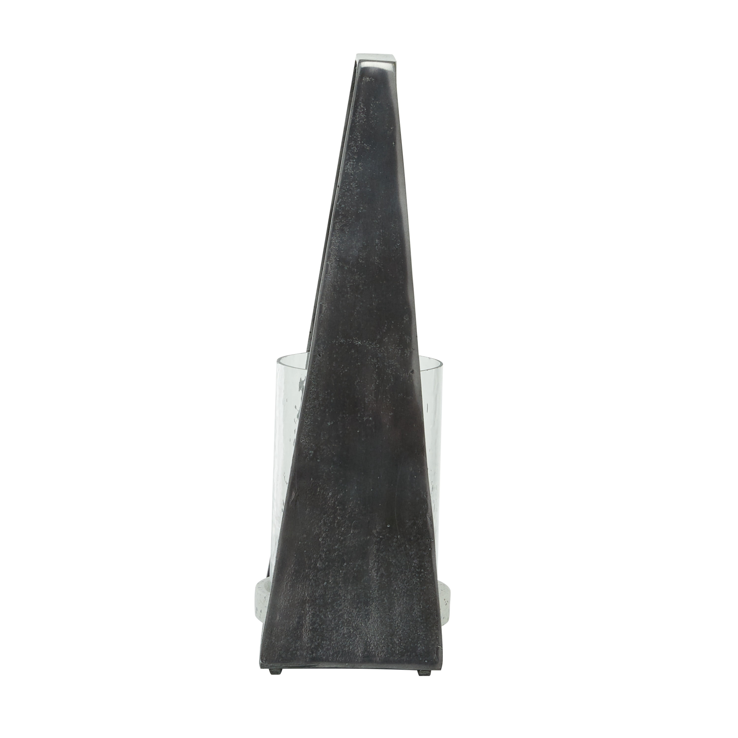 DecMode Black Aluminum Decorative Candle Lantern