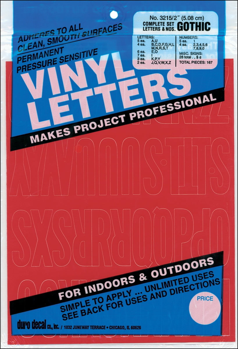 18" Vinyl Letter Number Lettering Window Boat Auto Equipment 