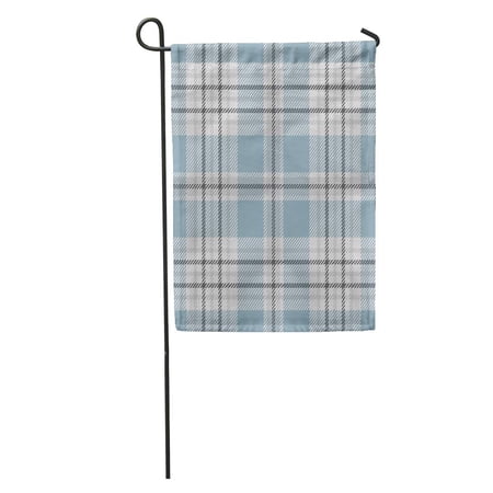 SIDONKU Blue Check Tartan Plaid Pattern Traditional Checkered for Digital Gray Grey Golf Garden Flag Decorative Flag House Banner 28x40 inch