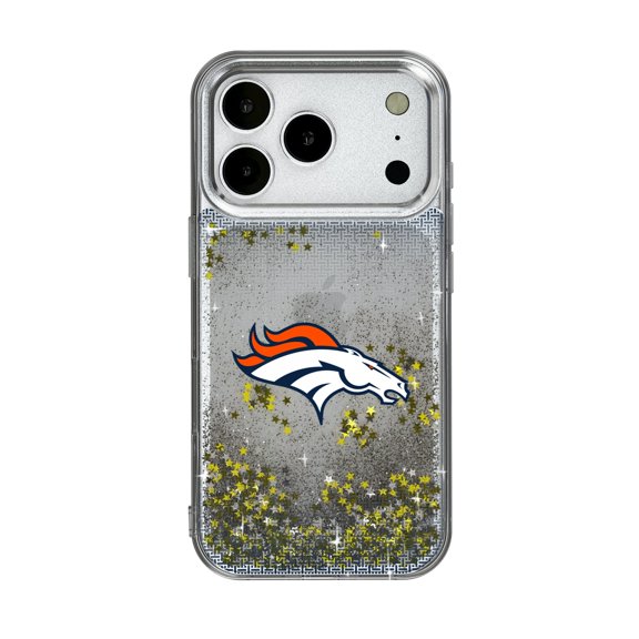 Denver Broncos Linen Logo iPhone Glitter Case