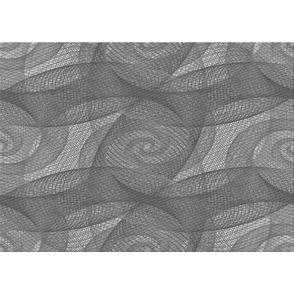 Ahgly Company Machine Washable Indoor Rectangle Transitional Carbon Gray Area Rugs, 5' x 8'