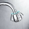 thumbnail image 4 of Grifo giratorio para fregadero de cocina, accesorio rociador de grifo de plástico y acero inoxidable antisalpicaduras con modos de agua ajustables, para cocina y baño (material ecológico), 4 of 5