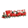 thumbnail image 1 of Red Wooden Christmas Train Set Ornament For Window Display, Kids Gift And Home Holiday Scene Decor, 1 of 3