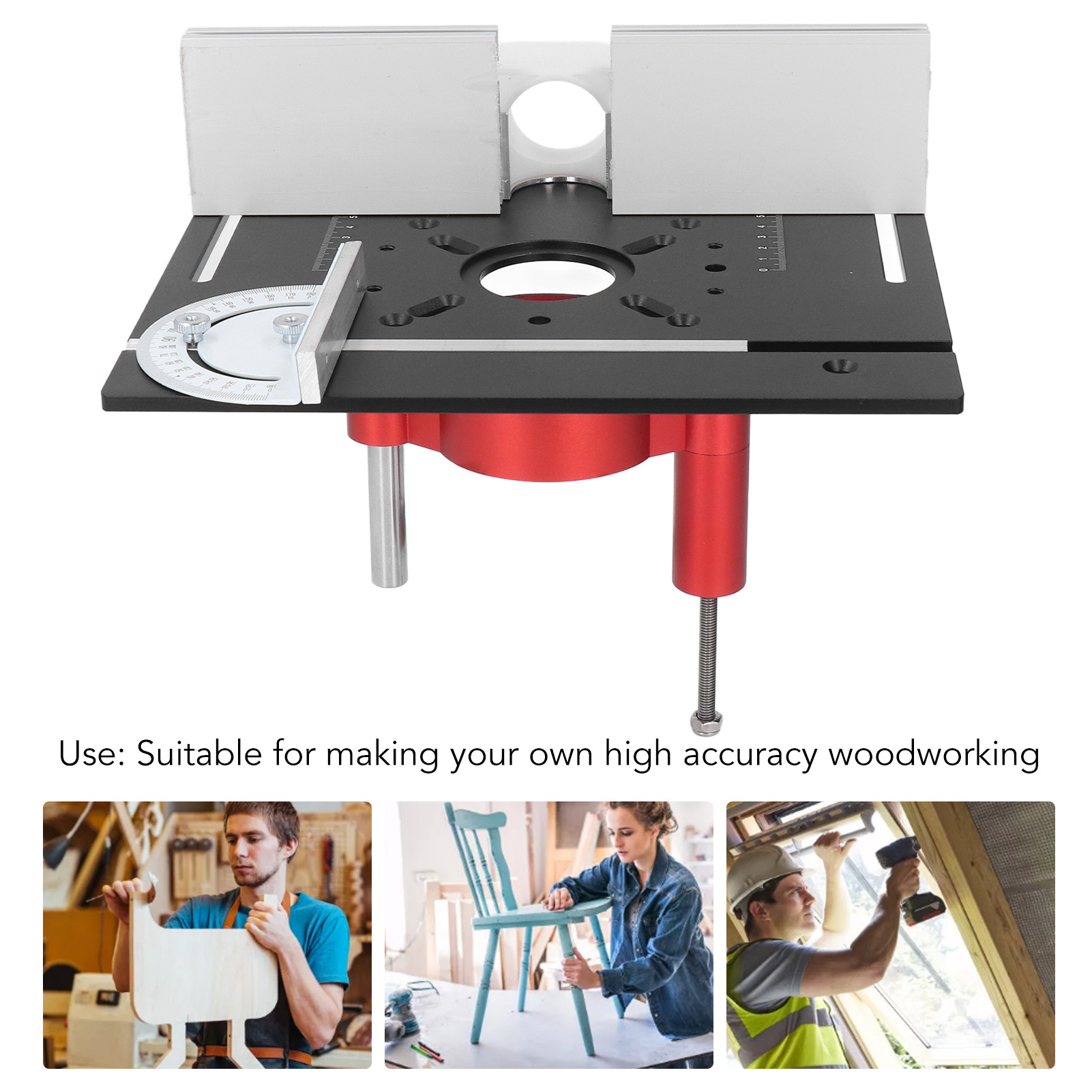 Router Lift Aluminum Alloy Stainless Steel Woodworking Bench Router Plate System Lifting Table