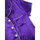 thumbnail image 3 of Conjunto de pijama de satén de seda para mujer: camiseta de manga corta con botones y pantalones cortos, ropa de estar por casa de color liso, lujoso conjunto de ropa de dormir, 3 of 6