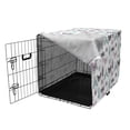 thumbnail image 3 of Dragonfly Dog Crate Cover, Vintage Hand Drawn Sketch of Insects Cold Toned Colorful Pattern Art, Easy to Use Pet Kennel Cover for Dogs, 35" x 23" x 27", White and Multicolor, by Ambesonne, 3 of 6
