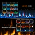 thumbnail image 6 of 50 inch Electric Fireplace in-Wall Recessed and Wall Mounted with Remote Control, 1500/750W Fireplace Heater (60-99°F Thermostat) with 12 Adjustable Color, Timer, Log and Crystal, 6 of 7