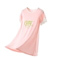 thumbnail image 1 of Youmylove Chemises de Nuit pour Filles, Robe de Pyjama, Col Rond, Manches Courtes, T-Shirt Décontracté, Robe d'Été, Vêtements de Nuit, Mode, Pyjamas pour Filles de 14-15 Ans, 1 of 3