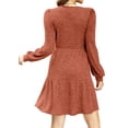 thumbnail image 5 of Fantaslook Fall Dresses for Women Square Neck Long Sleeve Dresses Casual Babydoll Sweater Dress, 5 of 10