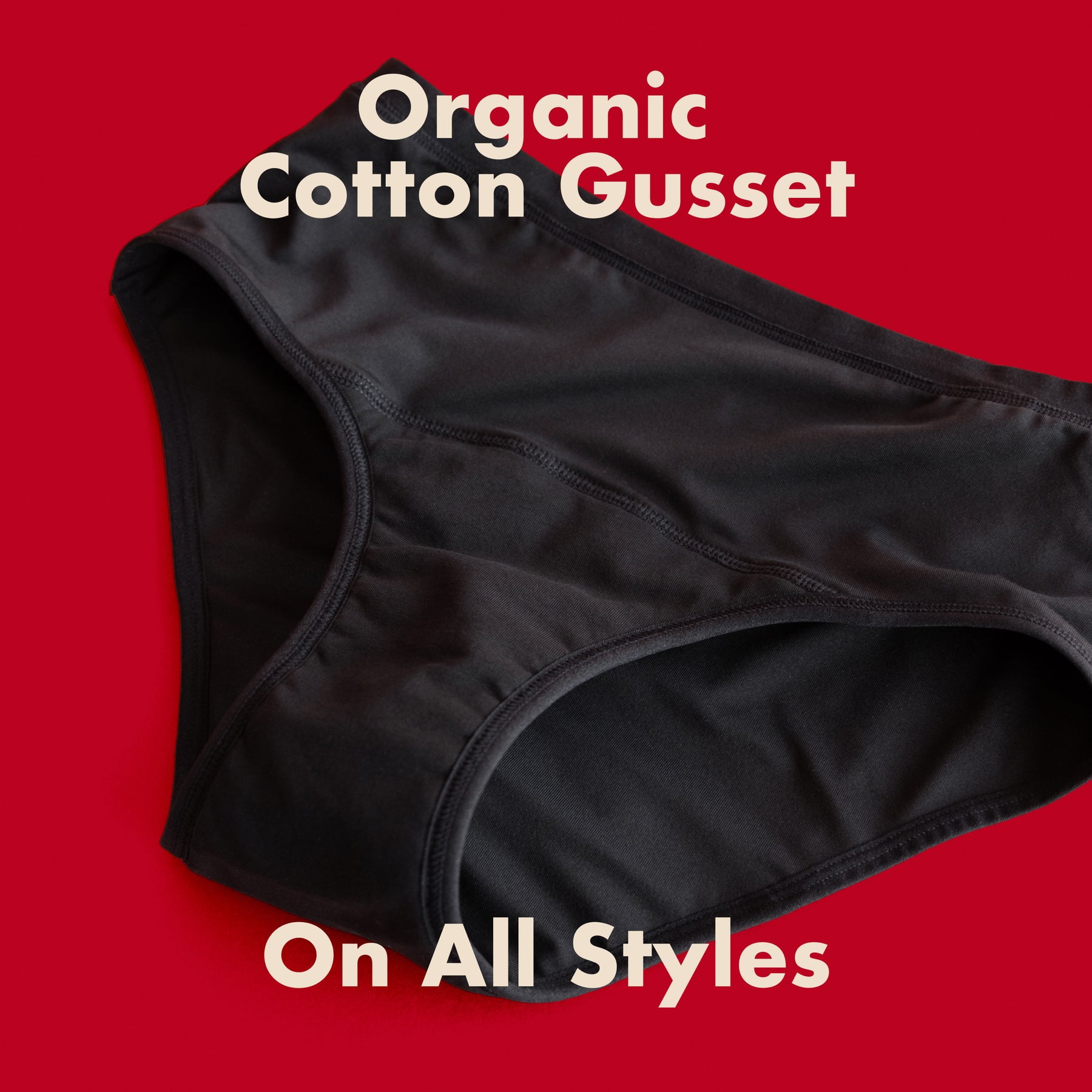 The Period Company. Junior Sporty Stretch Bikini, Period Underwear for Heavy Flows, Forest