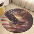 thumbnail image 6 of American Flag Eagle Round Carpet Circle Rug Outdoor Patio Area Rug Washable Large Area Rugs Hallway Room Decor Fitness Mats, 6 of 8