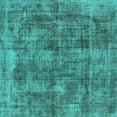 thumbnail image 1 of Ahgly Company Indoor Square Oriental Turquoise Blue Industrial Area Rugs, 4' Square, 1 of 4
