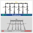 thumbnail image 5 of monTEK 6-Bike Wall Mount Garage Rack, Adjustable Heavy-Duty Steel Bike Storage, 78.5 in Rail, Supports Up to 330 lb, Space-Saving Indoor Bicycle Rack, 5 of 10