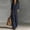 17# Dark Blue, variant on Womens 2 Piece Linen Matching Lounge Sets 2026 Summer Vacation Outfits Long sleeve Button Down Oversized Pant Sets Beige 2XL