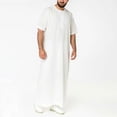 thumbnail image 4 of Middle East Jubba Thobe with Zipper Design Short Sleeve Men Robe Muslim Clothing-2025, 4 of 5