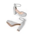 thumbnail image 4 of DREAM PAIRS Women's Platform Chunky High Heels Closed Toe Block Ankle Strap Dress Bridal Party Wedding Shoes, 4 of 6