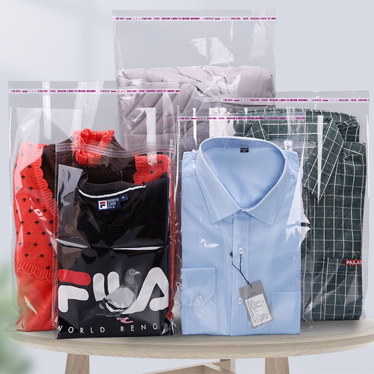100 Pcs Clear T-Shirt Bags 9x12 Inches – Self-Sealing Cellophane Packaging Bags For Clothing & Crafts