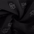 thumbnail image 6 of Lovzfmll Women's Summer Lightweight Floral Dress Wrap V Neck Casual Solid Color Bubble Embroidered Lace Cuffs Comfortable Short Sleeve Belted Ruffle A-Line Flowy Maxi Dresses Black XL, 6 of 6