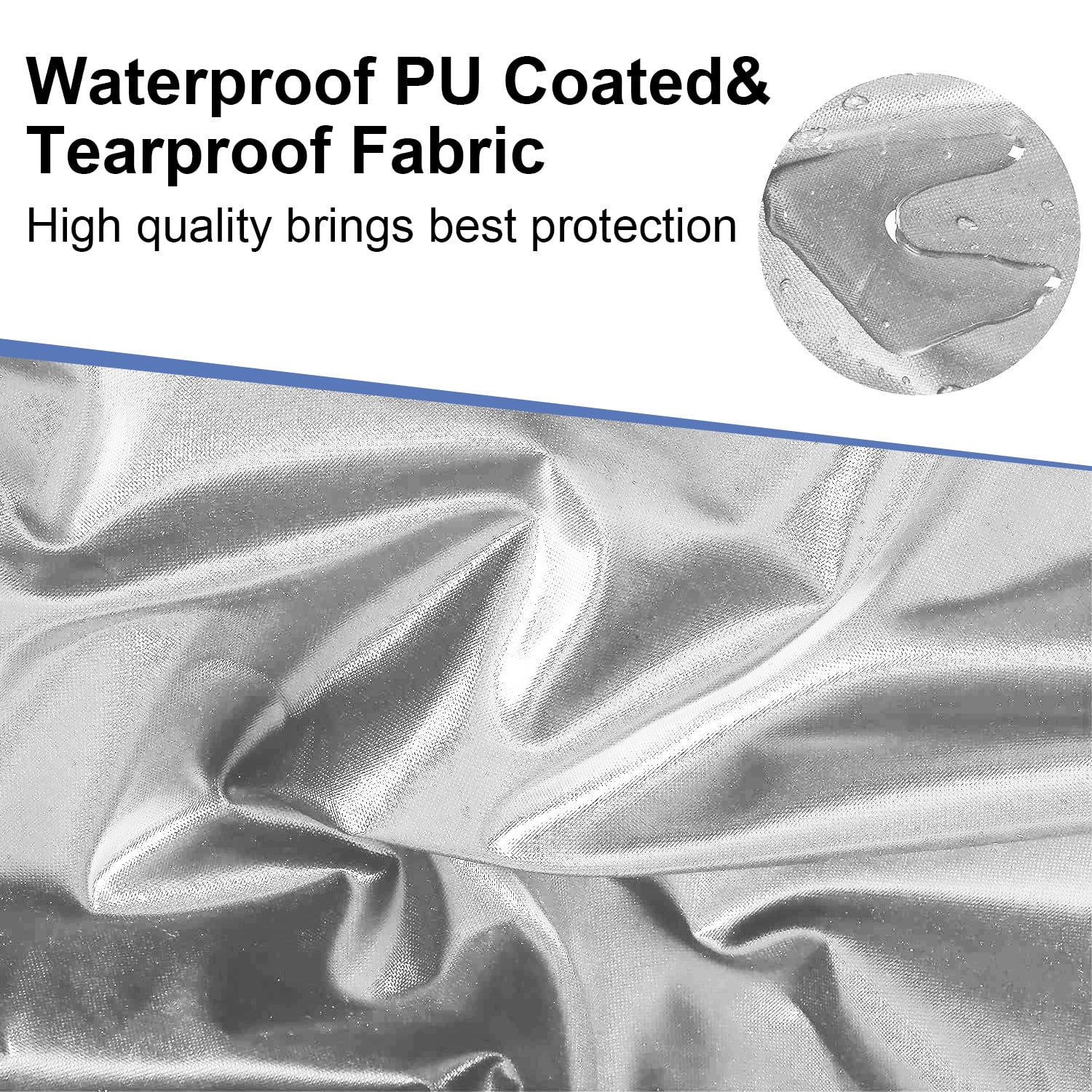 Hootek Patio Furniture Covers, 106×71 Outdoor Furniture Cover Waterproof, Heavy Duty Oxford Patio Table Cover for Outdoor Table, Chair, Sofa, Desk (Silver 106"L×71"W×35"H)