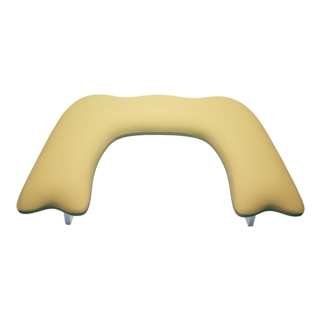 Reposabrazos para uñas, cojín para reposamanos, almohada de , tapete de mesa, equipo de cuero PU Amarillo