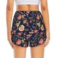 thumbnail image 2 of Lsque Flower Printed Women's Running Shorts with Liner Pockets,Elastic Quick Dry Workout Athletic Gym Yoga Shorts,Womens High Waist Shorts-Small, 2 of 9
