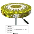 thumbnail image 4 of Balery Yellow Mandala Velvet Round Bar Chair Cushion Cover Adjustable, Protects From Scratches And Stains, Soft & Washable Ideal For Wooden And Metal Stools - 12 Inch, 4 of 7