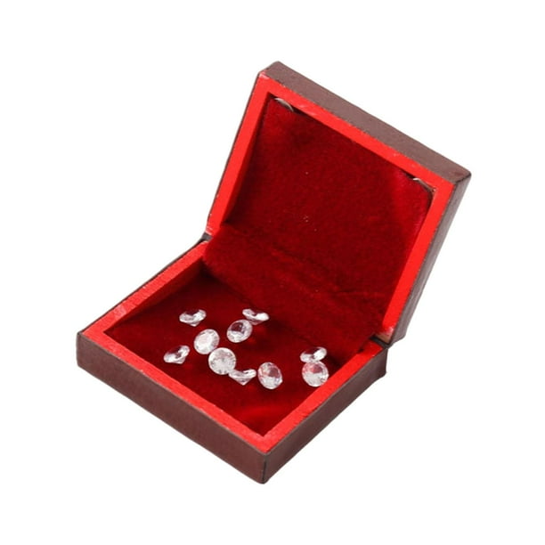 Adorno de caja de joyería en miniatura a escala 1/12 y 1/6, accesorios de bricolaje, maquillaje para casa de muñecas estilo A