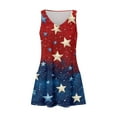 thumbnail image 5 of Mother'S Day Outfit For Women, 4Th Of July Casual Tank Sundress With Pockets Boho Beach American Flag V Neck Tshirt Dresses Hot Pink Square Dress Plus Size Dresses Cocktail (M, Dark Blue) ZMTing, 5 of 5