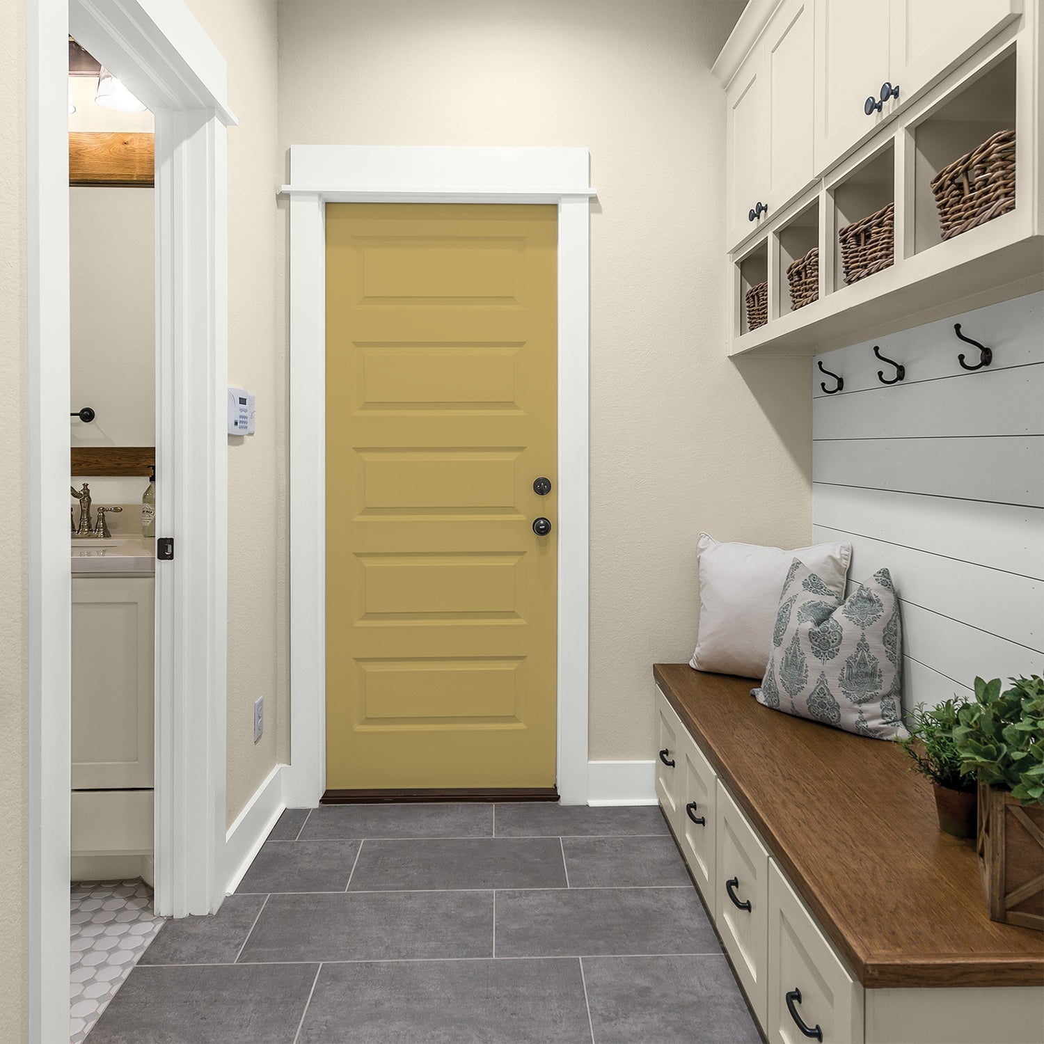 Glidden One Coat Interior Paint and Primer, Shutter Bug / Yellow, 1 Quart, Semi-Gloss