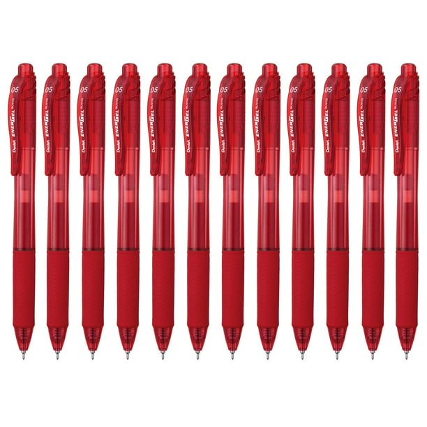Pentel Energel X BL107 - Penna a sfera con inchiostro gel, punta retrattile, 0,7 mm, confezione da 12, colore inchiostro: nero