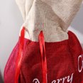 thumbnail image 4 of 1 Pce Sac Cadeau de Noël à Cordon Sac de Pommes en Lin - Taille P (Snowman)), 4 of 9