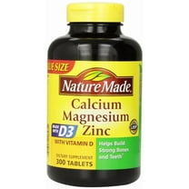 Nature Made Calcium Magnesium Zinc Tablets 300 ea (Pack of 4)
