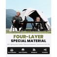 thumbnail image 4 of 2 Person Camping Tent, 4 Seasons Lightweight Backpacking Canopy, Waterproof and Weatherproof Sun Shelter, Double Layer Outdoor Cabana for Camping, Hiking and Mountaineering, 4 of 8