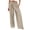 Beige -BQ19, variant on Dwellite Casual Pants with Pockets Women Tall Pull On Long Length Wide Leg Summer Palazzo Pants Casual Beach Travel White XL