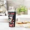 thumbnail image 6 of neluu Just A Girl Who Loves Cow 20oz Travel Tumbler With Lid And Straw, Stainless Steel Tumblers Insulated Coffee Cup Mug Gift For Men Women, 6 of 6