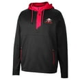 thumbnail image 2 of Men's Colosseum Black Nebraska Huskers Luge 3.0 Quarter-Zip Hoodie, 2 of 3