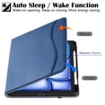 thumbnail image 6 of Case for iPad Air 11 Inch Case 2024 M2/ iPad Air 10.9 Inch 5th/ 4th Gen 2022/2020, Multi-Angle Viewing Premium PU Leather Folio Cover with Pencil Holder, Blue, 6 of 9