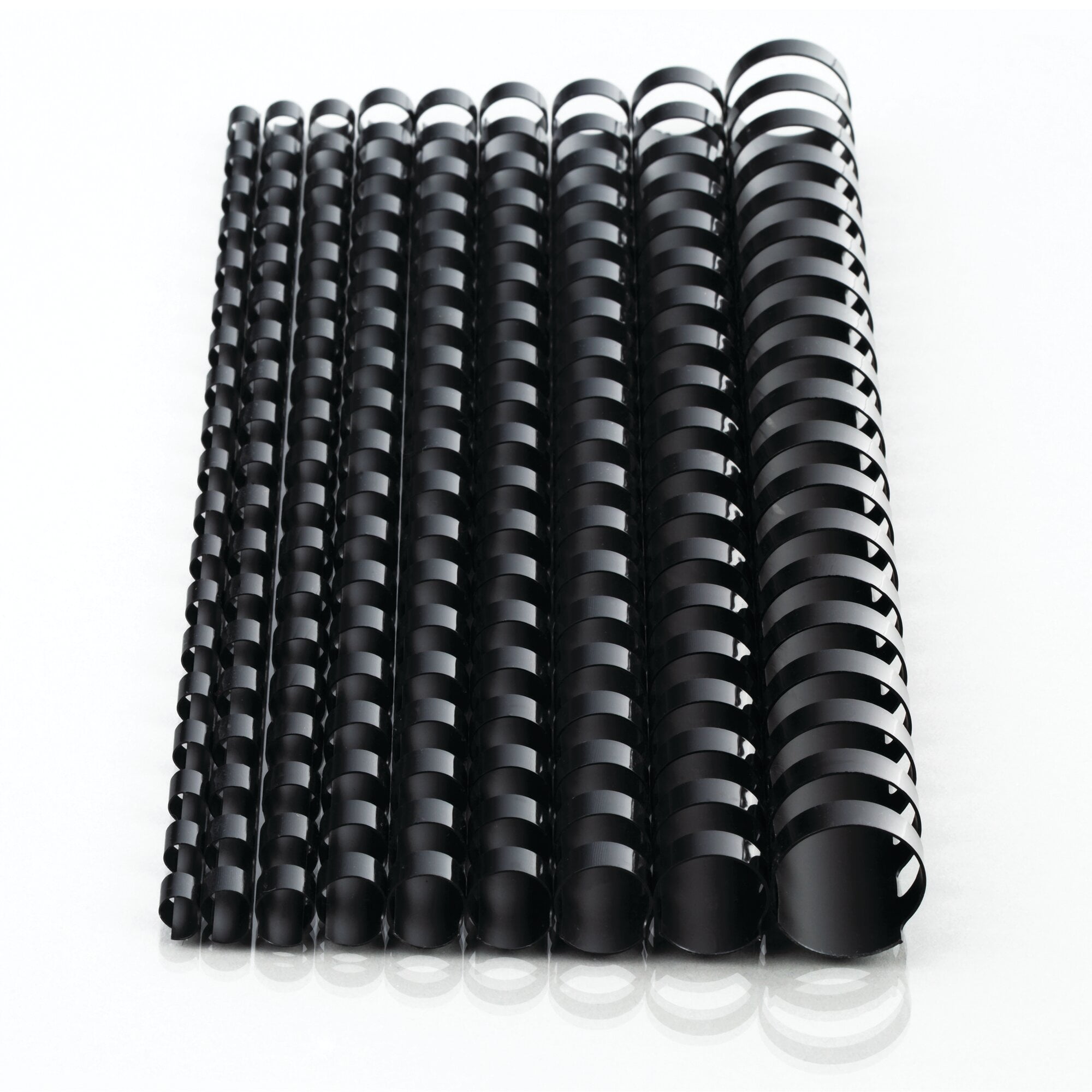 Mead CombBind Binding Spines, 9/16", Black, 125 Pack