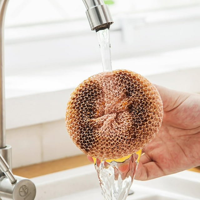 Yttmshdga Cleaning Balls Fiber Pot Brush Non Stick Oil Multi Functional Short Handle Pot Brush To Stains Without Hurting The Pot Kitchen Cleaning Ball Brush Pot Brush Bowl