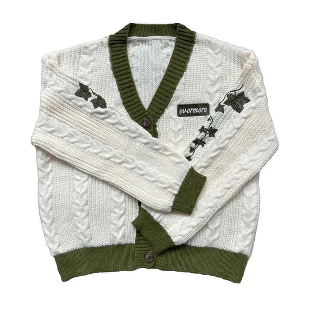 Cárdigan de punto suave con bordado de estrellas, chaqueta Vintage de otoño e invierno, TS, 1989