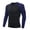 Blue, variant on Awwp Mens Tops Men's Guard Long Sleeves Quick Drying Splice Compression Swim Shirts Round Neck Pullover T Shirt Blue L